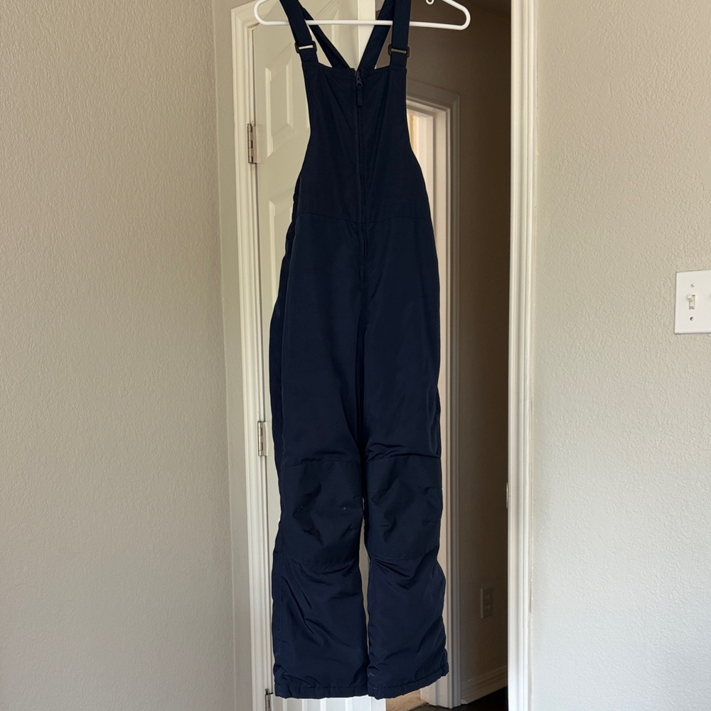 Kids Navy Lands End Iron Knee Ski Bib